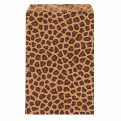 #ad Kraft Paper Bags Leopard Print Jewelry Flat Gift Bags 100 200 500 Pc Bags $51.68