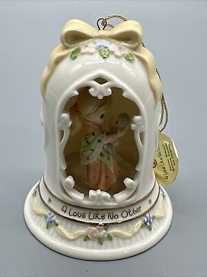#ad Precious Moments Ornament Bell 2001 ￼ A Love Like No Other ￼ Porcelain $18.00