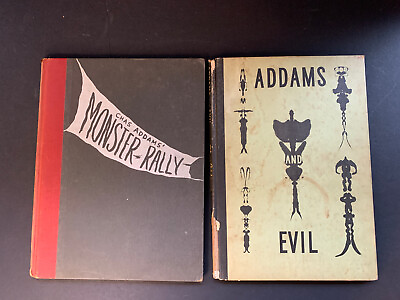 #ad Chas Addams Book Lot Monster Rally amp; Addams and Evil Hardcover Macabre $39.99