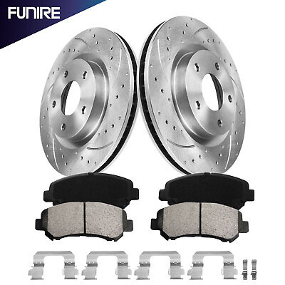#ad Front Disc Rotors Ceramic Brake Pads for 2008 2009 2010 2011 2013 Nissan Rogue $67.49