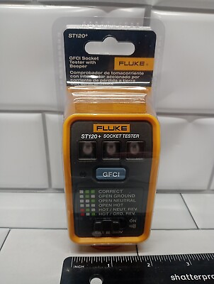 #ad Fluke ST120 GFCI Socket Tester with Audible Beeper Electrical Outlet Tester NEW $13.97