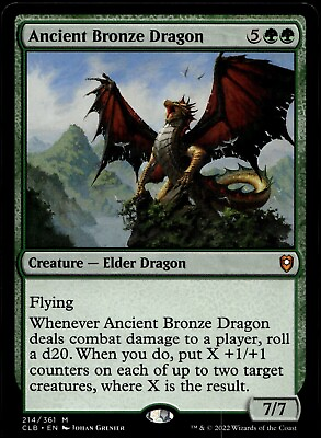 #ad Ancient Bronze Dragon #214 MTG Commanders Legend Baldur#x27;s Gate M NM X1 $9.99