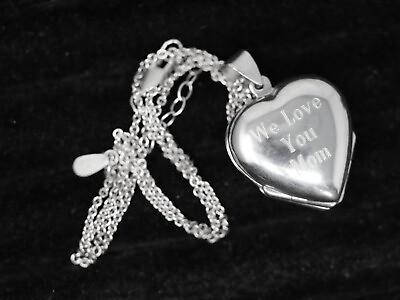 #ad Things Remembered quot;We Love You Momquot; Sterling Heart Locket Necklace for Pictures $24.99