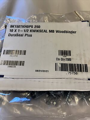 #ad Roofing Screw#10x1.5 DuraSeal Metal to Wood 250pc Bag Industrial Farm Metal Roof $23.00