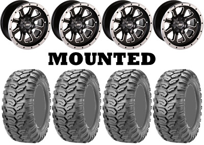 #ad Kit 4 Maxxis Ceros MU07 Tires 26x9 14 26x11 14 on Moose 548X Black Wheels POL $1191.31