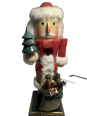 #ad Limited edition 2003 Christmas Santa holding tree and toys $27.99