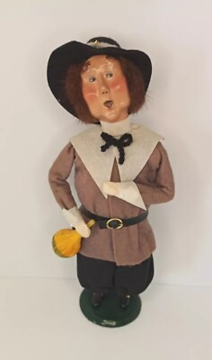 #ad Byers Choice Carolers Pilgrim Man Holding a Gourd Thanksgiving Vintage 1997 $39.99