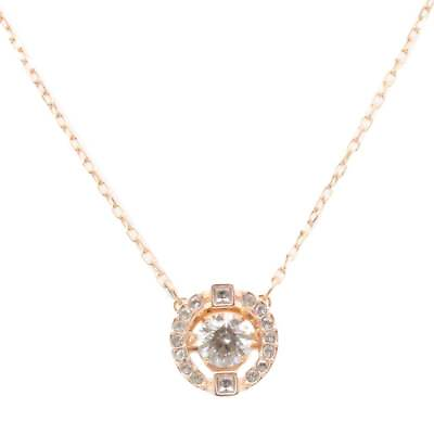 #ad Swarovski Rose Gold Crystal Sparkling Dance Necklace Ladies Jewellery NEW GBP 86.50