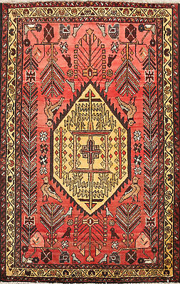 #ad Vegetable Dye Vintage Wool Bakhtiari Traditional Tribal Handmade Rug 4x5 Carpet $439.00