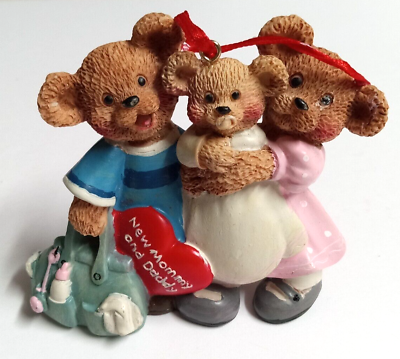 #ad New Mommy amp; Daddy First Christmas Teddy Bear Baby Kurt S Adler KSA Inc Ornament $9.99