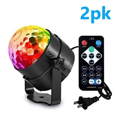 #ad Disco Ball Party Lights Led Party Lights with Remote Control DJ Lighting 2pk $11.99