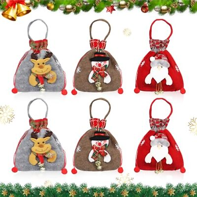 #ad Christmas Gift Doll Bags Small Christmas Gift Bags Christmas Knitted Doll Gif... $18.39