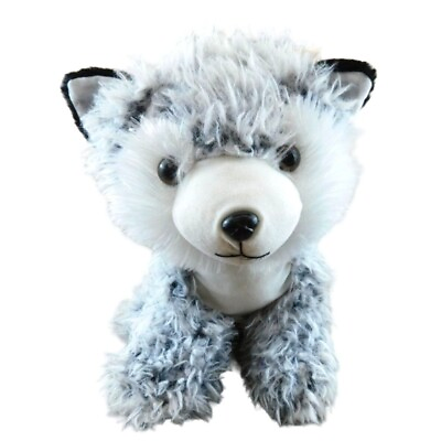 #ad Calplush 2018 Soft Husky Puppy Dog Plush Grey White 13 Inch Stuffed Animal $10.00