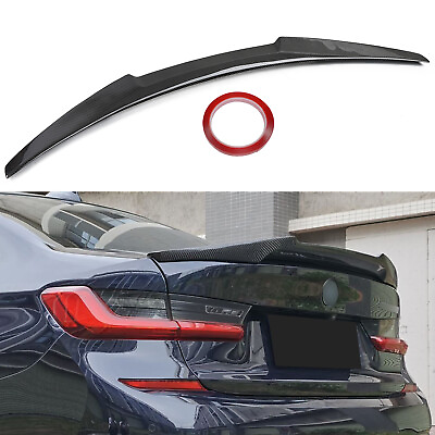 #ad For 2019 2022 BMW G20 3 Series 330i M4 Real Carbon Fiber Rear Trunk Spoiler Wing $109.90