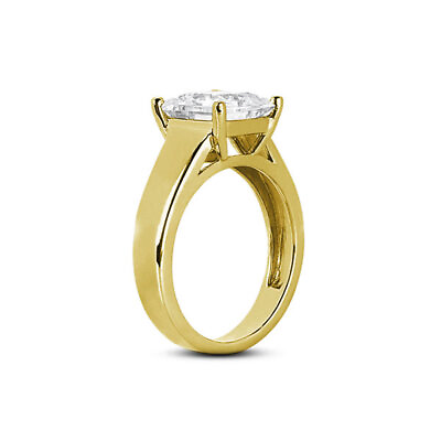#ad 0.48ct F VS1 Princess Natural Diamond 14K Gold Solitaire Engagement Ring $1910.52