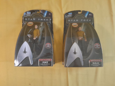 #ad LOT 2 STAR TREK 2009 PIKE and SULU 6” Warp Collection Playmates NEW X1 $19.90
