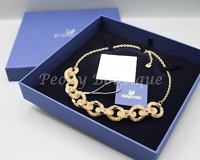 #ad Swarovski 5165477 Stardust link crystal necklace jewelry elegant fashion gold $119.00