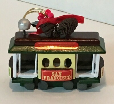 #ad San Francisco Powell amp; Market Cable Trolley Car Christmas Ornament $8.99