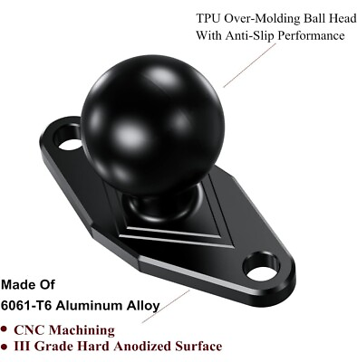 #ad BRCOVAN Aluminum Alloy Diamond Mount Base with 1#x27;#x27; TPU Ball Features Black $16.78