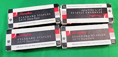 #ad Swingline Standard Staples Lot of 4 Boxes SF 1 USA Home Office Use 4x 5000 $4.99
