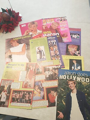 #ad Aaron Carter photos pictures clippings cuttings pics lot teen magazines $10.00