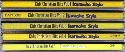 #ad Kids Christian Hits Volumes 1 5 SET Karaoke Style NEW CDG Daywind 30 Songs $64.60