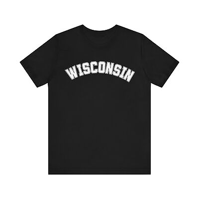#ad Wisconsin T Shirt Unisex Jersey Tee Pick Size amp; Color Print On Demand $27.46