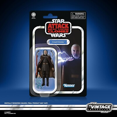 #ad STAR WARS The Vintage Collection Count Dooku Attack of The Clones 3.75 Inch Co $29.00
