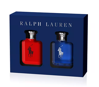 #ad #ad POLO RED amp; BLUE by Ralph Lauren World of Polo 2 PC EDT Gift Set For MEN NEW $49.75