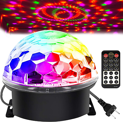 #ad Disco Ball Party Lights Dj Strobe Light 6 Colors Sound Activated Big Size New $38.89