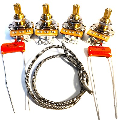 #ad Les Paul short shaft Potentiometers 500k 3 8quot; kit Gavitt Wire Caps high quality $20.00