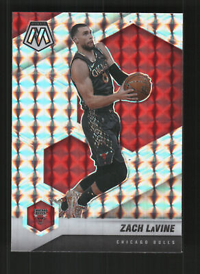 #ad 2020 Panini Mosaic #66 Zach LaVine Silver Mosaic Basketball Card $2.00