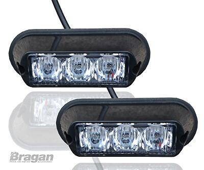 #ad 2x Amber Strobe Flashing LED Lights Recovery Truck Breakdown Lorry Lamps Pair $31.03