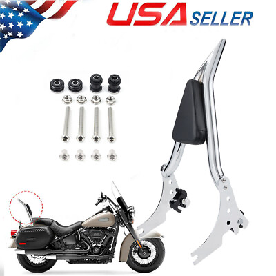 #ad Detachable Chrome 22quot;inch Tall Backrest Sissy Bar For Harley Iron 883 1200 72 $108.30