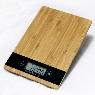 #ad Kitchen ScaleBamboo Digital Food Kitchen Scale With LCD Screen Display11 Pound $10.98