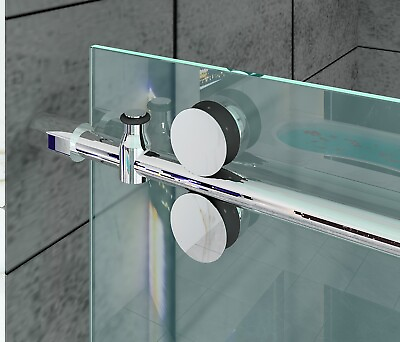 #ad DIYHD Frameless sliding glass shower door track barn shower door hardware kit $215.99