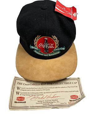 #ad Coca Cola Red Disk Hat 1995 Collectors Limited Edition 21 of 2500 w Certificate $110.49