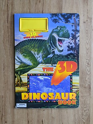 #ad VINTAGE 1998 #x27;The 3D Dinosaur Book#x27; GIANT OVERSIZED Board Book 15.5x22.5 $89.99