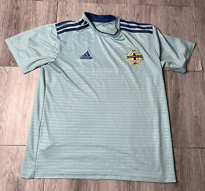 #ad NORTHERN IRELAND 2018 19 Away Football Shirt ADIDAS Blue Small GBP 19.99