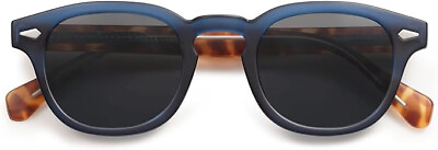 #ad Retro Small Round Sunglasses for Men Women Trendy Circle Style UV400 Dark Blue $9.90