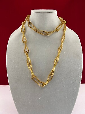 #ad Vintage Gold Tone Necklace 36quot; $27.38