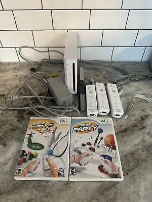 #ad Nintendo Wii White W 2 Games And 3 Controllers. $69.00