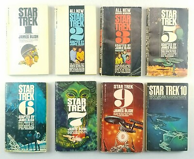 #ad Star Trek James Blish Vintage Science Fiction Lot of 8 Books $54.99