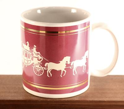 #ad 1987 Coffee Mug Christmas Carriage In Original Box New Old Stock $14.28