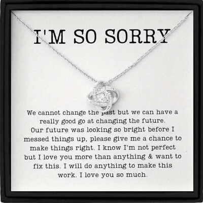 #ad I’M Sorry Gift Necklace Apology Gift For Her Sorry Gift For Wife Girlfriend $21.99