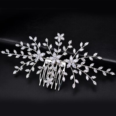 #ad Tiaras Crowns Wedding Bridal Hair Jewelry Simple Elegant Zircon Corona Princesa $38.64