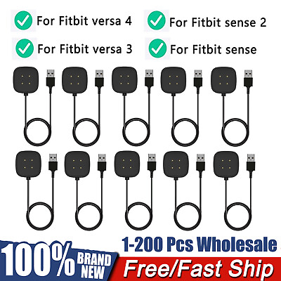 #ad Lot of USB Charging Dock Fast Cable Charger For Fitbit Versa 4 3 Sense 2 Watch $295.00