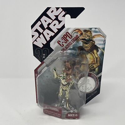 #ad HASBRO Star Wars C 3PO amp; Salacious Crumb #30 30th Anniversary Coin 3.75quot; Figure $36.00