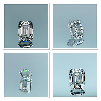 #ad Moissanite Diamond 2.60 Carat Emerald Cut D colour LC colourless Gemstones AU $1450.00
