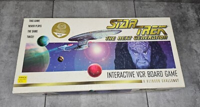 #ad VHS VCR Star Trek The Next Generation Board Game Klingon Challenge 1993 VTG $16.99